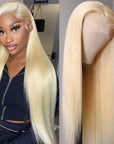 613 Blonde Lace Wigs Human Hair 150% Density Straight Hair ivyfreehair