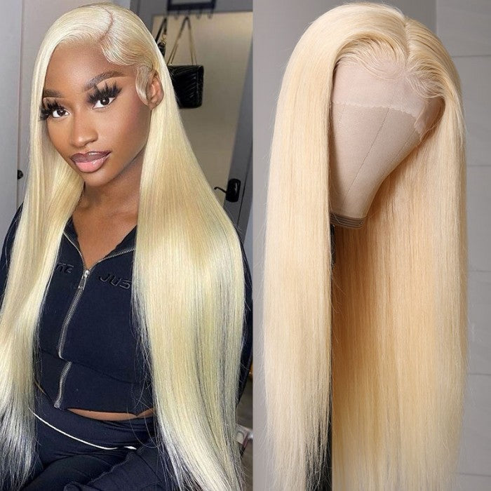 613 Blonde Lace Wigs Human Hair 150% Density Straight Hair ivyfreehair