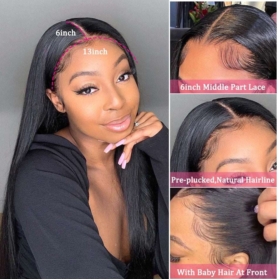 HD Lace Front Human Hair Wig  Straight ivyfreehair